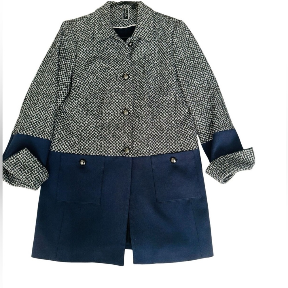 Nicole Miller for Mary Kay coat dark blue size 16w GUC.